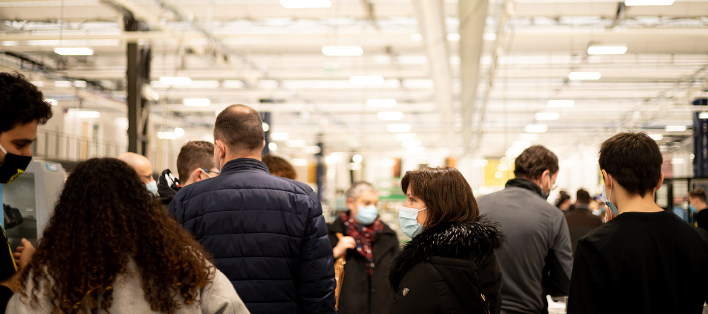 Visiteurs lors de la Journée Portes Ouvertes 2021