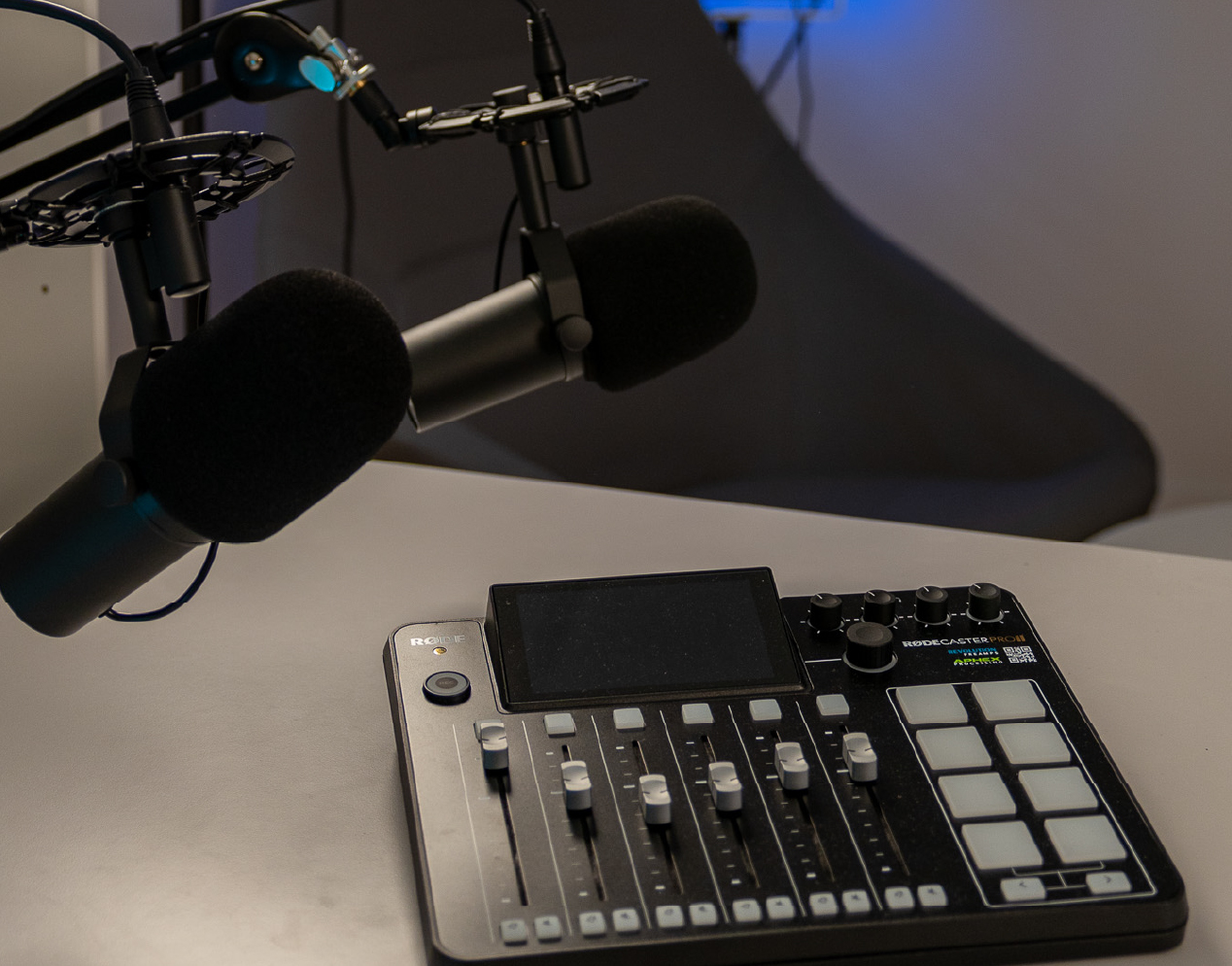 Studio d'enregistrement de podcasts à Hall 32